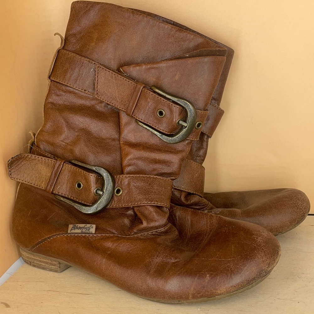 Natural Country Moto Boots 5.5 Women’s Brass Double Bucket